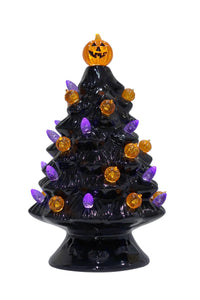 7.25" Light Up Ceramic Halloween Tree