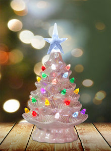 7.5" Ceramic Pink Tree