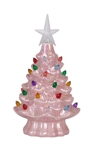 7.5" Ceramic Pink Tree