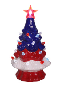 7 in Star Spangled Ceramic Tree