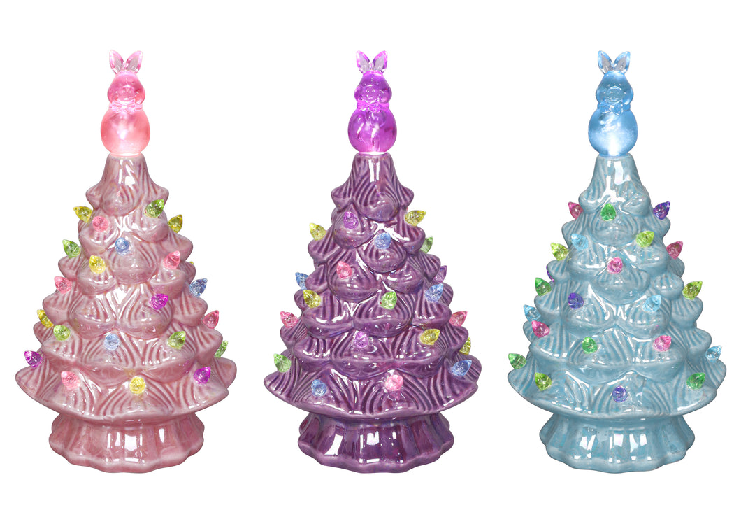 7.5 Inch Ceramic Lighted Easter Tree