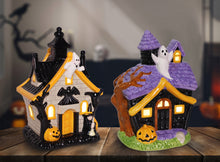 Load image into Gallery viewer, Ceramic Light Up Haunted House
