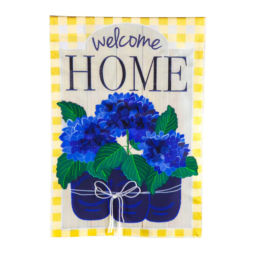 Welcome Hydrangea Garden Flag
