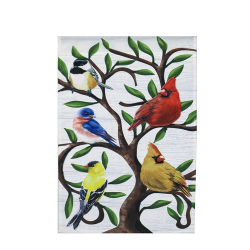 Song Birds in a Tree Garden Flag