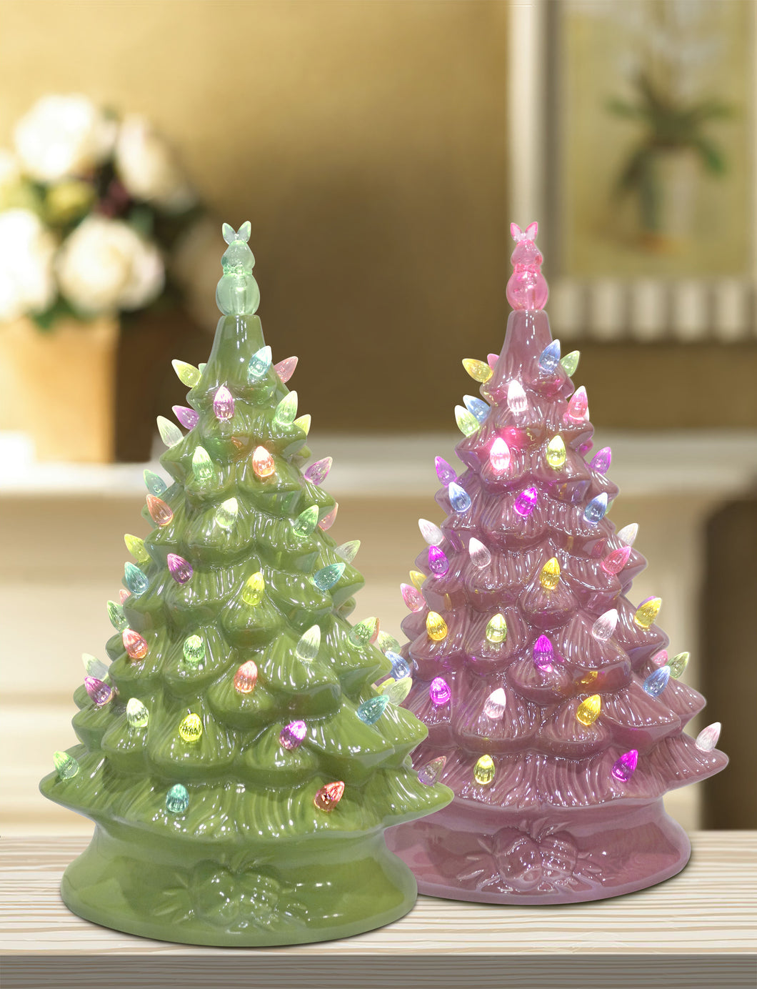 7.5 Inch Ceramic Lighted Easter Tree