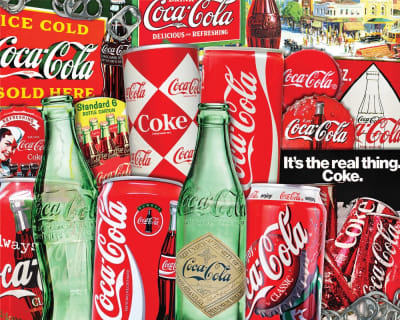 Vintage Soda Cans Coca-Cola Puzzle