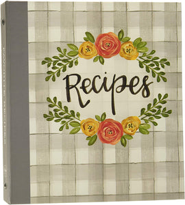 Recipe Binder Floral Lattice